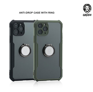 Green iPhone Stylishly Tough Shockproof Case With Ring