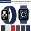 The new woven single loop strap is for Apple Watch 6/se woven pattern silicone elastic strap iWatch generation 44mm42mm