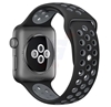 Silicone Strap Wristband For Nike Apple Watch 42MM 44MM Band - Black Grey