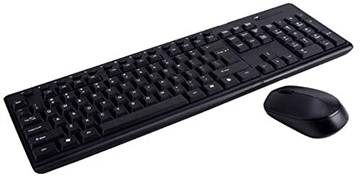 TJ-920 2.4G Keyboard and Mouse Suit Wireless Keyboard and Mouse - Black Arabic