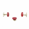 Enrico Marinelli Red Cufflinks with suit pin