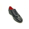 Enrico Marinelli Mens Formal Black Leather Lace-up with Short Fur Shoes