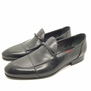 Enrico Marinelli Mens Formal Leather Slip On Knot Black Shoes Size 40