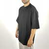 Long T-shirt with Tight Round Neck in Black and White Colors