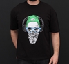 Regular T-shirt Skull design round neck in Black and white color