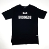 Short Sleeves Long T-Shirt Bad Business for Men in Black and White Colors 