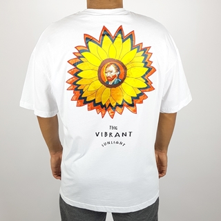 Men Oversize T-shirt with Men Picture in Flower Available in White and Gray Color