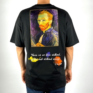 Men Oversize Vincent Van Gogh T-shirt Available in Black and Brown Color