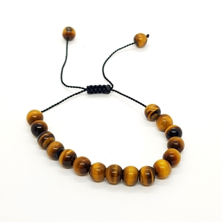 8mm Tiger's Eye Natural Stone Bracelets for Women and Men Round Beads