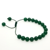 10mm Green Jade Natural Stone Bracelets for Women and Men Round Beads