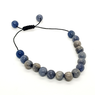 8mm Blue Onyx Natural Stone Bracelets for Women and Men Round Beads