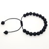 8mm Black Volcanic Lava Natural Bracelets for Women and Men Round Beads