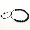 6mm Black Onyx Natural Stone Bracelets for Women and Men Round Beads