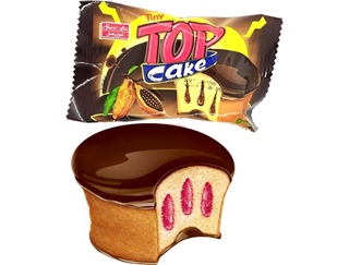 Tiny Top Cake with Cocoa Flavor Cream and Chocolate 30 g (Pack of 24)