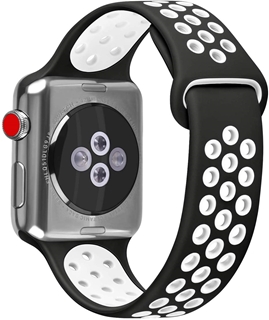 Breathable Silicone Sport Apple Watch Band 42mm 44mm 45mm breathable-silicone-sport-apple-watch-band-42mm-44mm-45mm-Black-Navy-Red-and-White-Color
