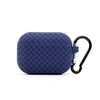 Apple AirPod and Airpod Pro Case, Protective Cover with Key-chain, Black and Navy Color Weave Pattern