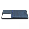 Samsung Galaxy S21 Ultra Leather Back Cover with Card Holder Case in Navy and Black Color