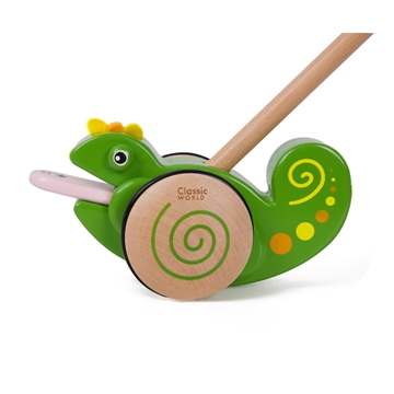 Push Chameleon wooden toy