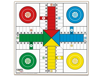 CAYRO WOODEN PARCHEESI - GOOSE BOARD WITH ACC. 33X33 CM