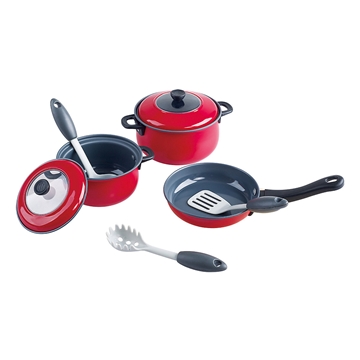 PLAYGO COLOURED TIN - RED (METAL COOKWARE)