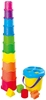 PLAYGO RAINBOW CUPS AND SHAPES BUCKET