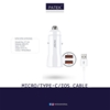 Patek PT-60 Mini Size Quick 3.0 Car Charger With Complimentary Ios Charging Cable